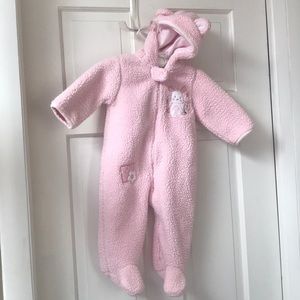 Carter’s girls 9 month zip up cozy fleece suit